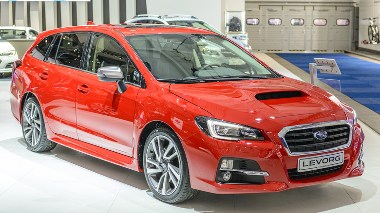 Subaru Levorg in the showroom