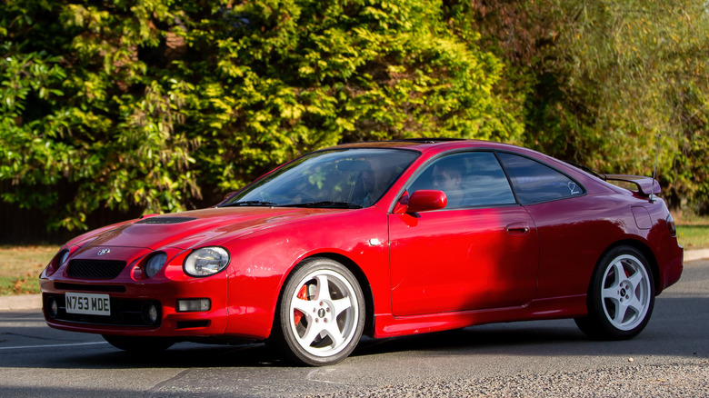 Toyota Celica on the road