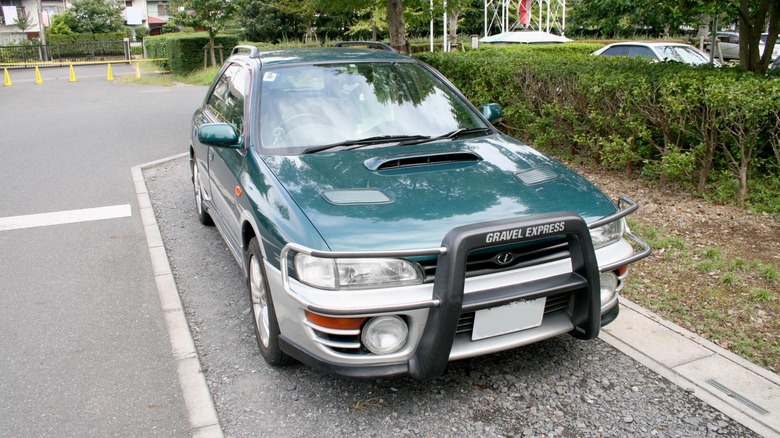 Subaru Impreza Gravel Express on the road