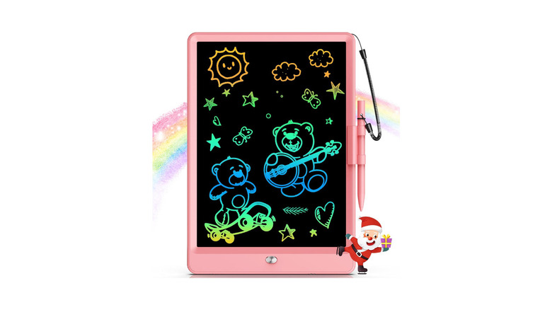 LCD writing tablet with artwork on it
