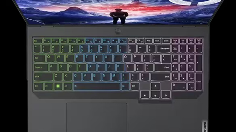 Lenovo Legion Pro 5i Gen 9 keyboard with backlighting