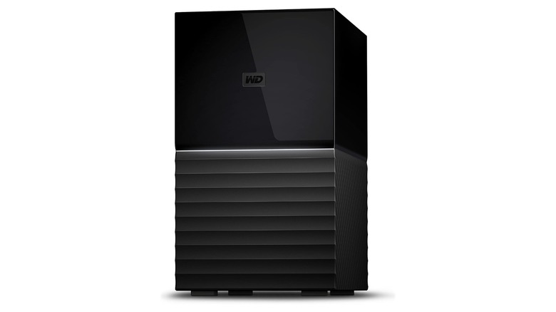 WD My Book hard drive on display