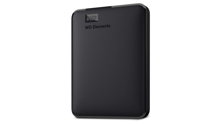 WD external hard drive on display