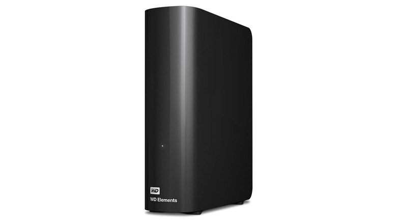 WD Elements external hard drive on display