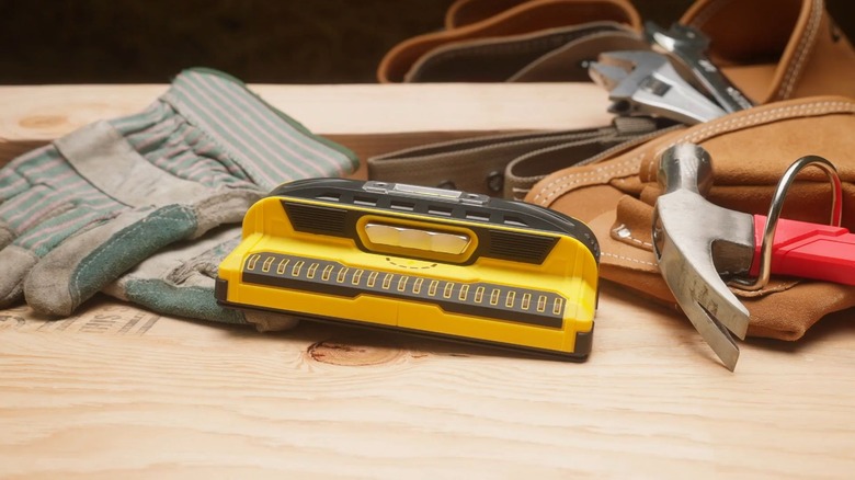 Franklin Sensors X2100 Stud Finder on workbench