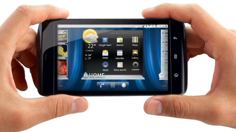 Dell Streak held with hands