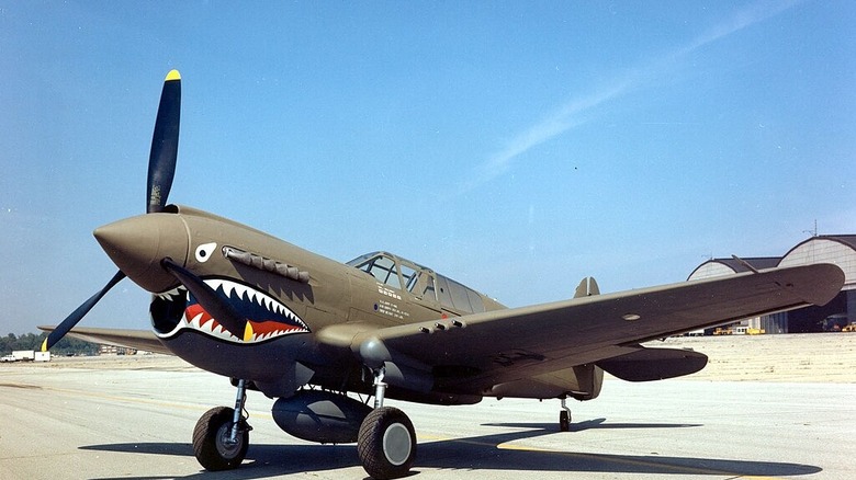 A U.S. Army Air Force Curtiss P-40E Warhawk of the National Museum of the United States Air Force in Dayton, Ohio
