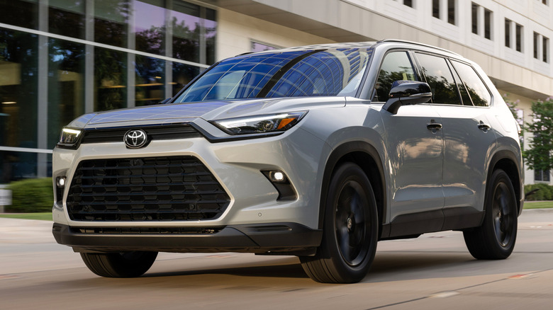 Toyota Grand Highlander on the road