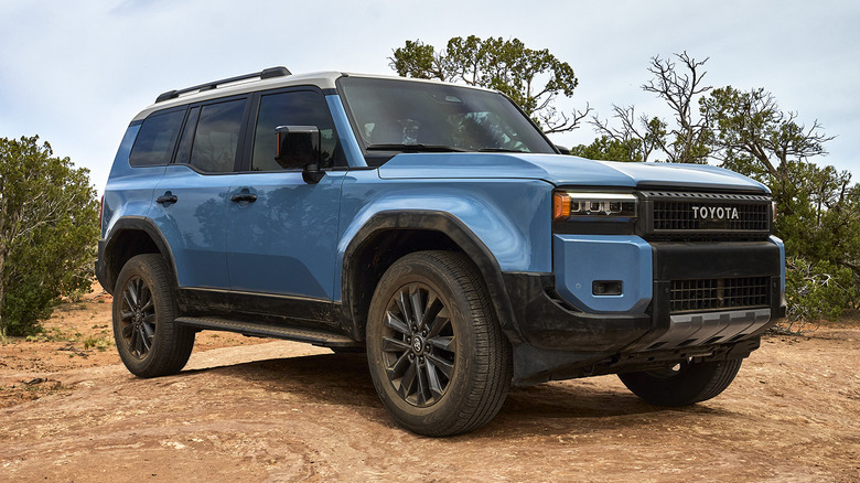 Toyota Land Cruiser on a trail