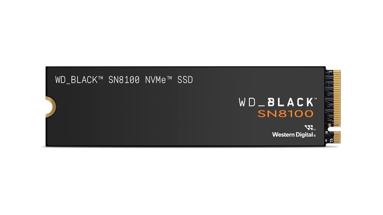 WD Black SN8100 SSD on display