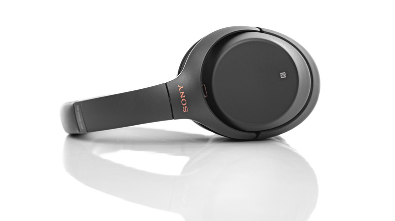 sony headphones white background