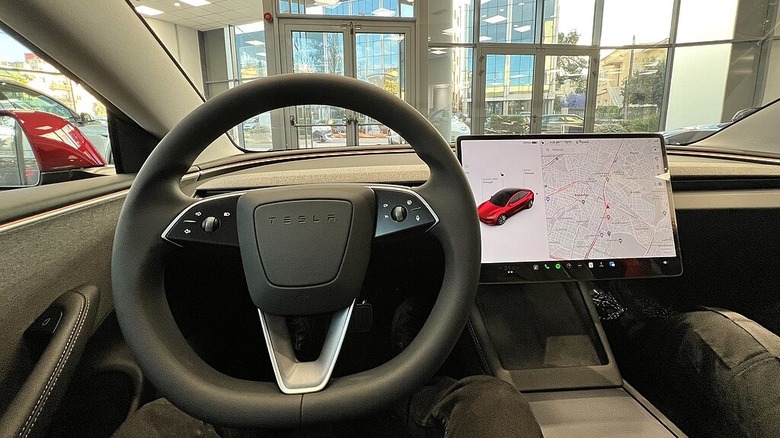 Interior of Tesla 3