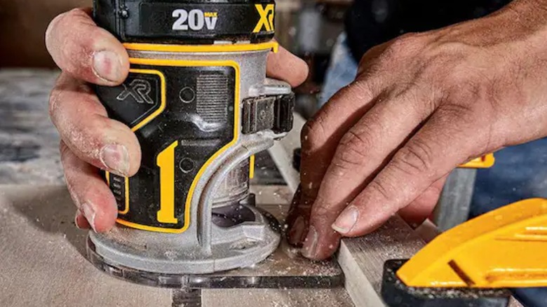 cutting board with DeWalt router