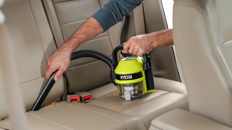 cleaning car with GoGoVac