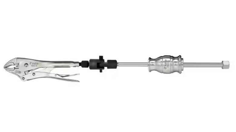 The Snap-on Locking Pliers Slide Hammer from side-to-side