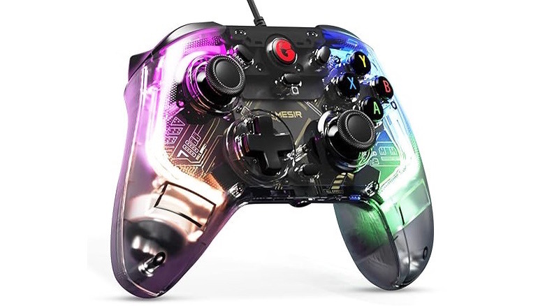 The GameSir T4 Kaleid controller with LED light display