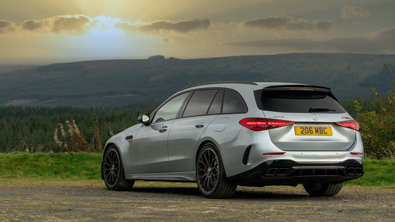 2025 Mercedes-AMG C 63 S E Performance Estate rear 3/4 view