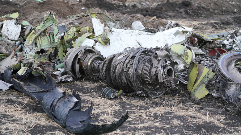debris from the Ethiopian Airlines Max 8 crash