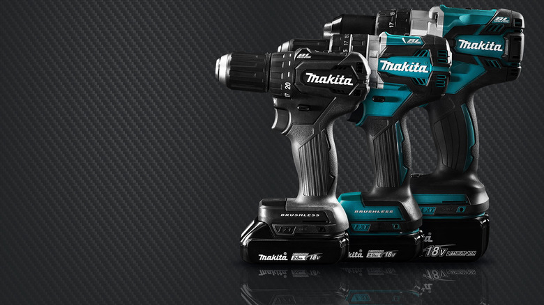 three makita drills 