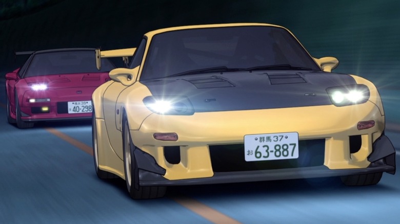 Two cars racing