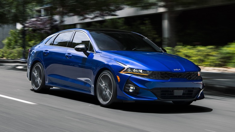 2023 Kia K5 on the road