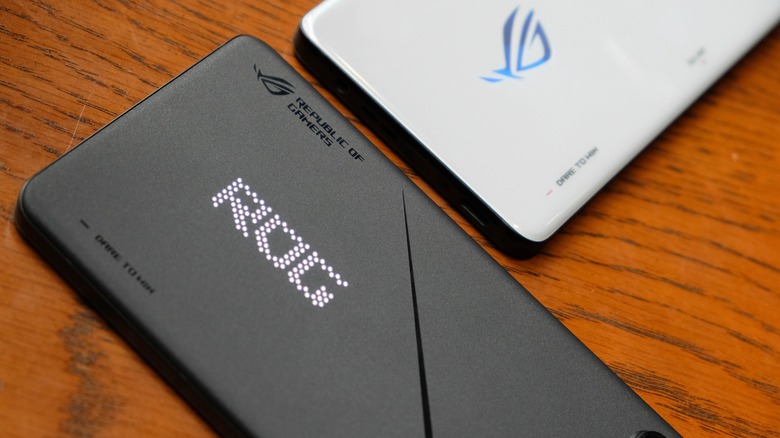 ASUS ROG Phone 8 Pro being held up
