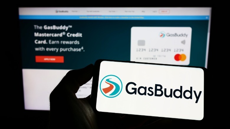 GasBuddy logo on a phone