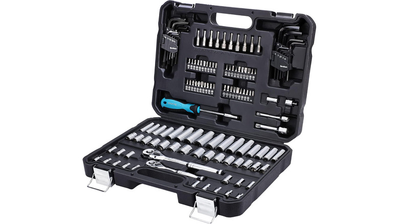 A stock image of the Duratech mechanic tool kit