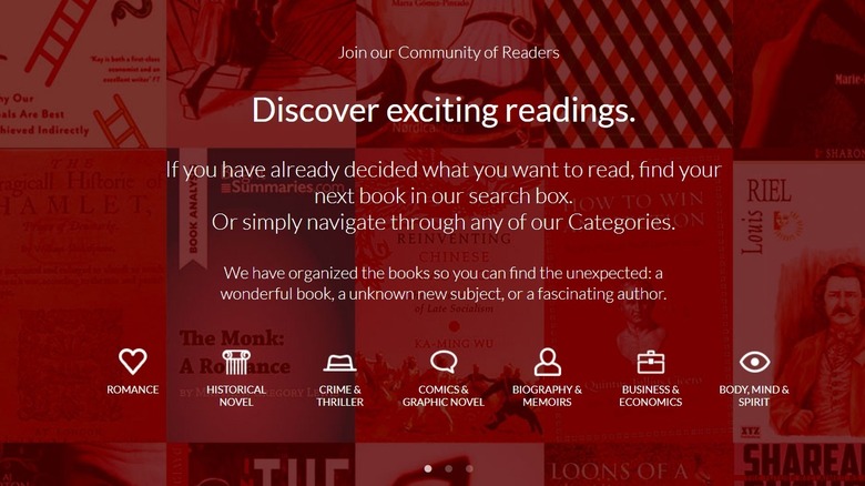 Screenshot of 24 Symbols website promoting an eBook subscription service