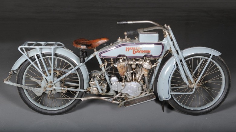 1916 Harley Davidson With F Head Engine