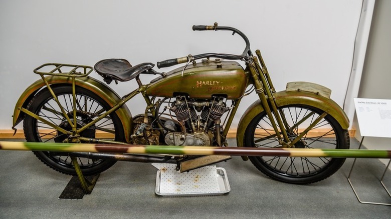 1929 Harley Davidson on display