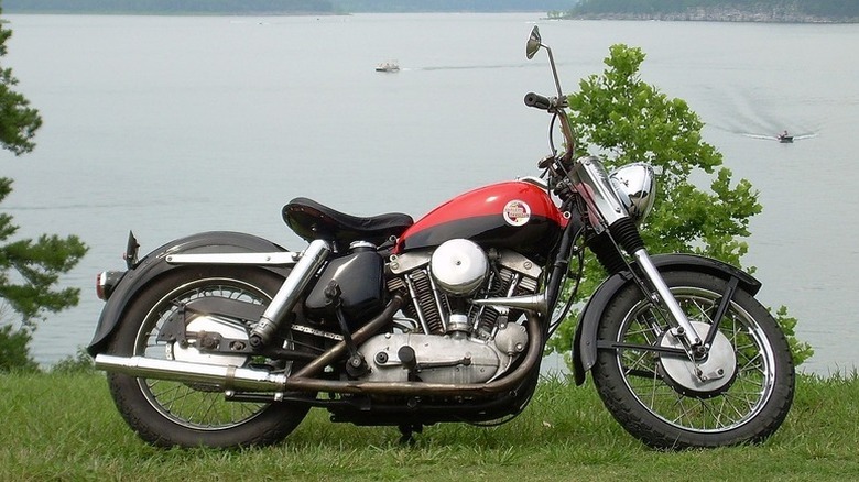 1957 Ironhead Sportster Red and Black