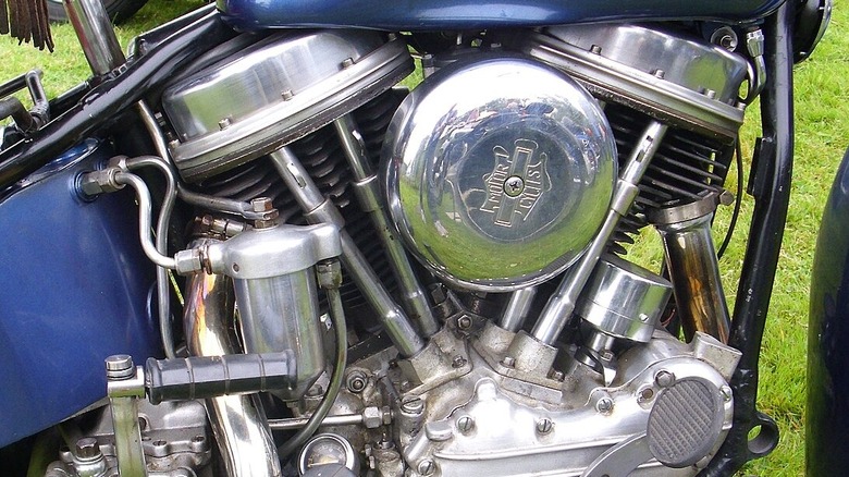 Panhead engine in harley davidson