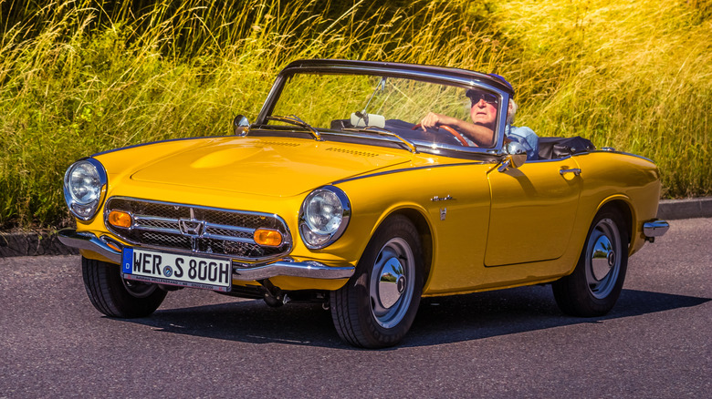 Honda S800 on the road