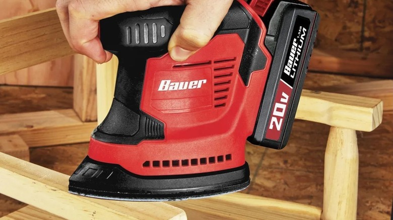 sanding with Bauer detail sander