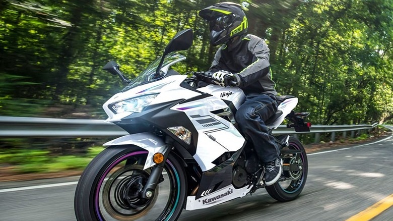 Rider on Kawasaki Ninja 400