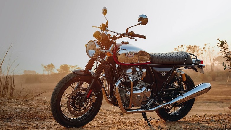 An Interceptor 650 parked