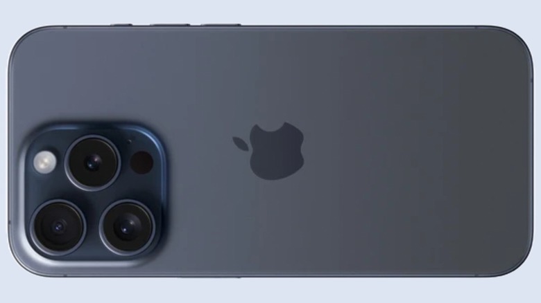 iPhone 15 Pro Max in purple.