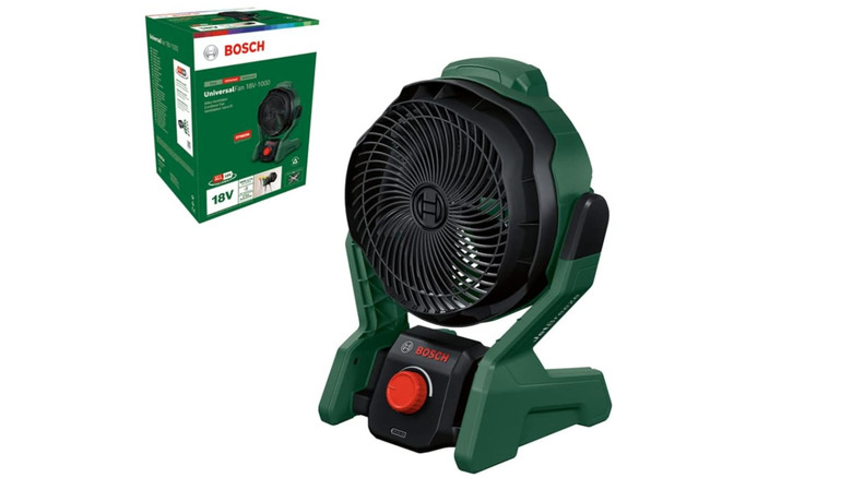 Bosch Universalfan 18V-1000 P4A 18V Cordless Portable Fan in dark green