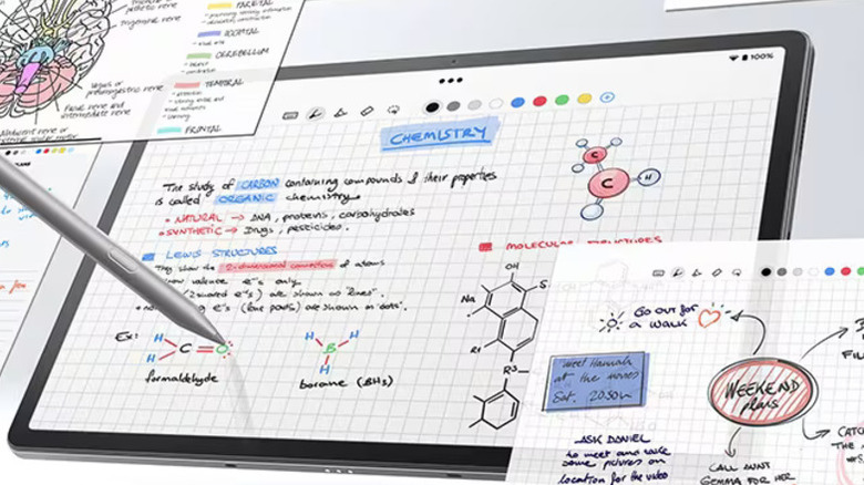 Lenovo Tab P12 and chemistry homework