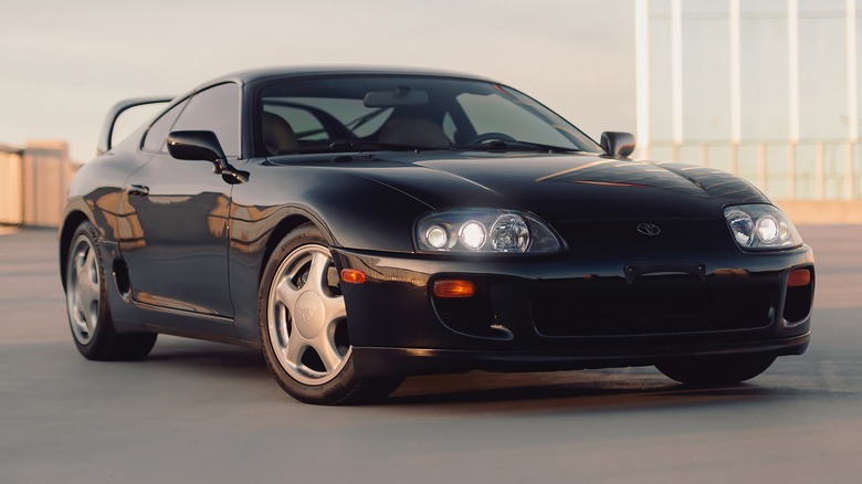 Toyota Supra at sunset