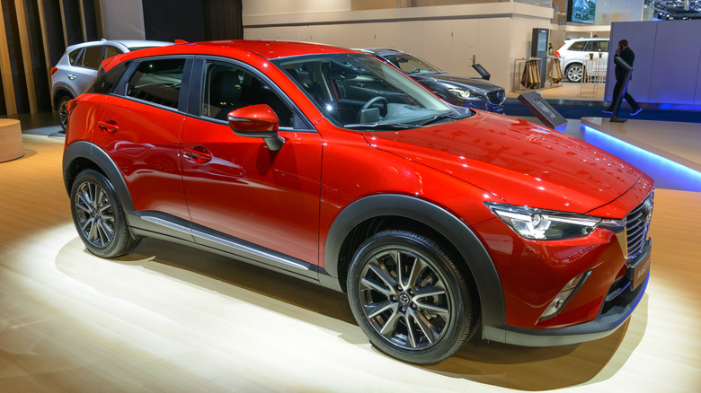 red CX-3 at a car show