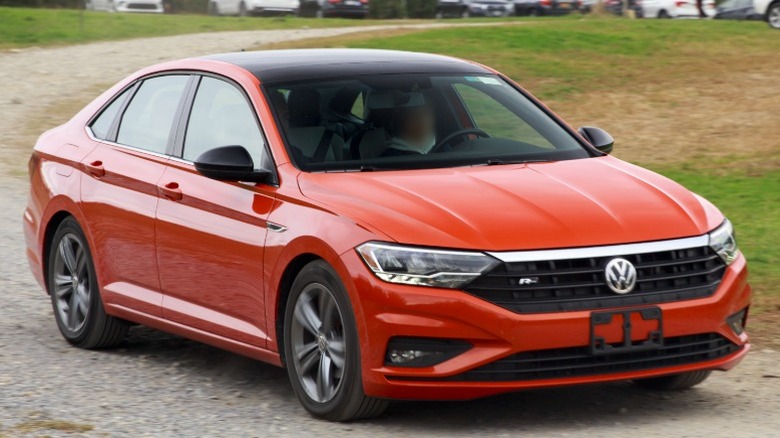 A red 2019 Volkswagen Jetta