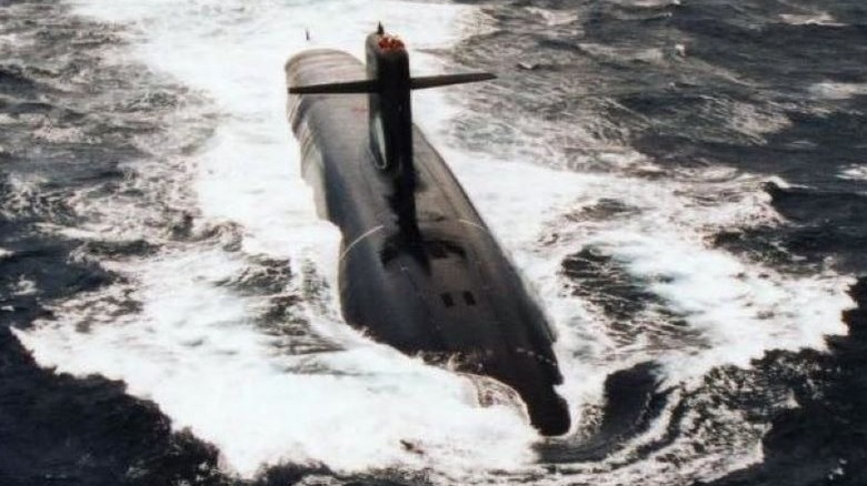 Triomphant class submarine at sea