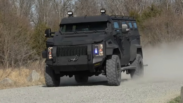 Alpine Armoring Pit-Bull VX on gravel