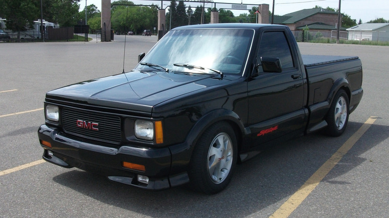 GMC Syclone in parking lot
