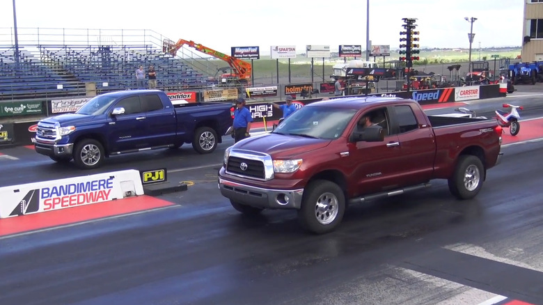 Toyota Tundra TRD at drag strip