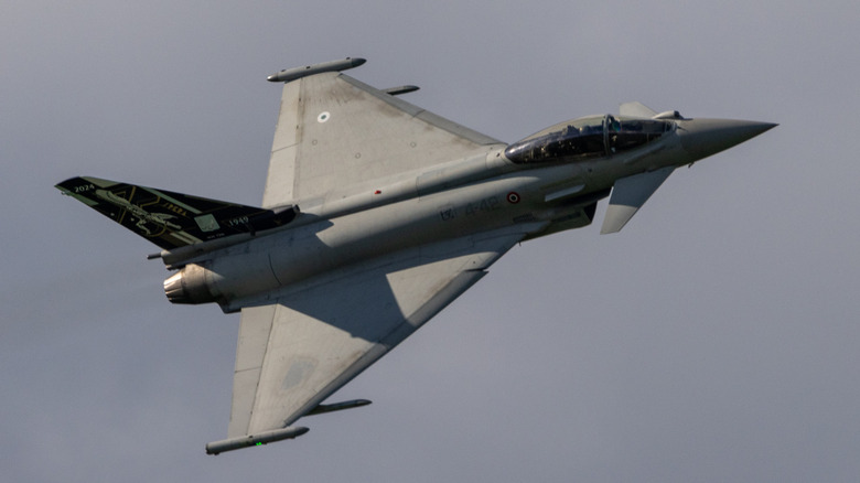 A Eurofighter Typhoon in the skies of Zeltweg, Austria