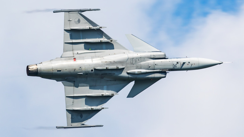 A Saab JAS 39 Gripen being operated by the Czech Air Force