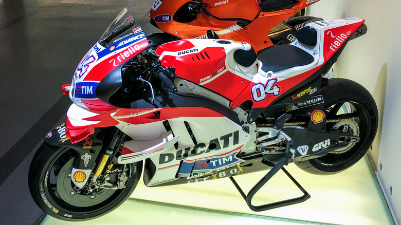 Ducatis on display